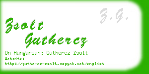 zsolt guthercz business card